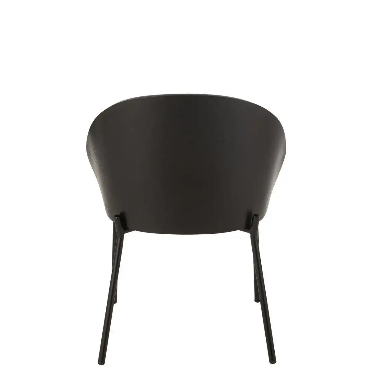 J-Line Stuhl Lone Sperrholz/Metall Schwarz/Grau - HomeDesign Knaus