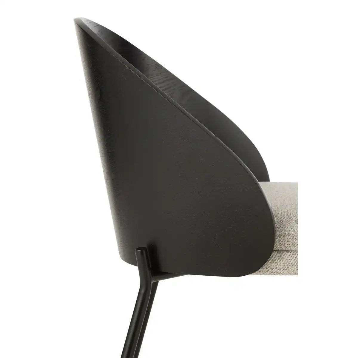 J-Line Stuhl Lone Sperrholz/Metall Schwarz/Grau - HomeDesign Knaus