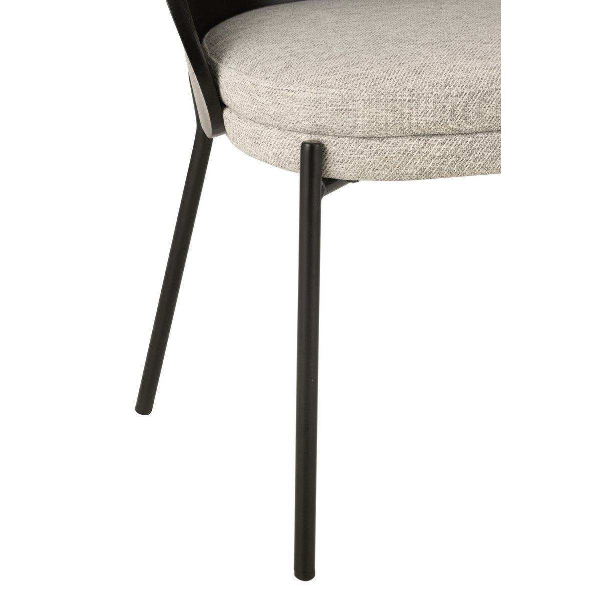 J-Line Stuhl Lone Sperrholz/Metall Schwarz/Grau - HomeDesign Knaus