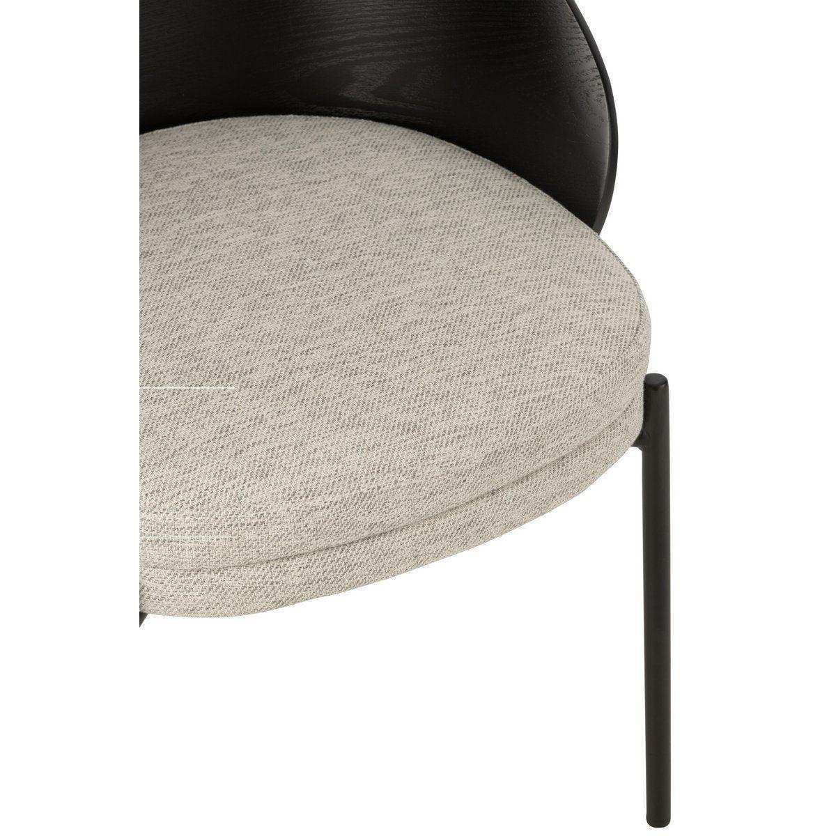 J-Line Stuhl Lone Sperrholz/Metall Schwarz/Grau - HomeDesign Knaus