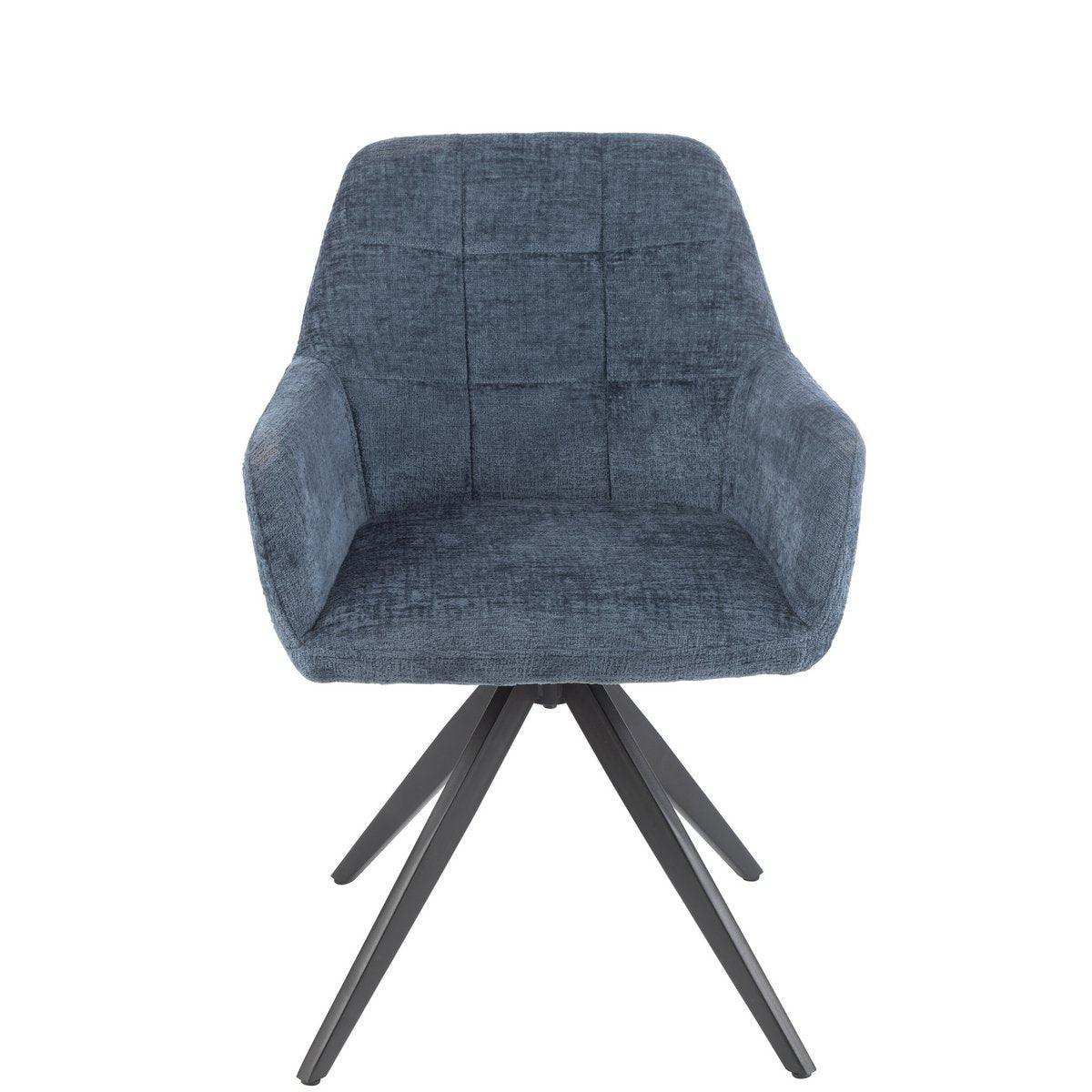 J-Line Stuhl Louna Eisen/Acryl Blau - HomeDesign Knaus