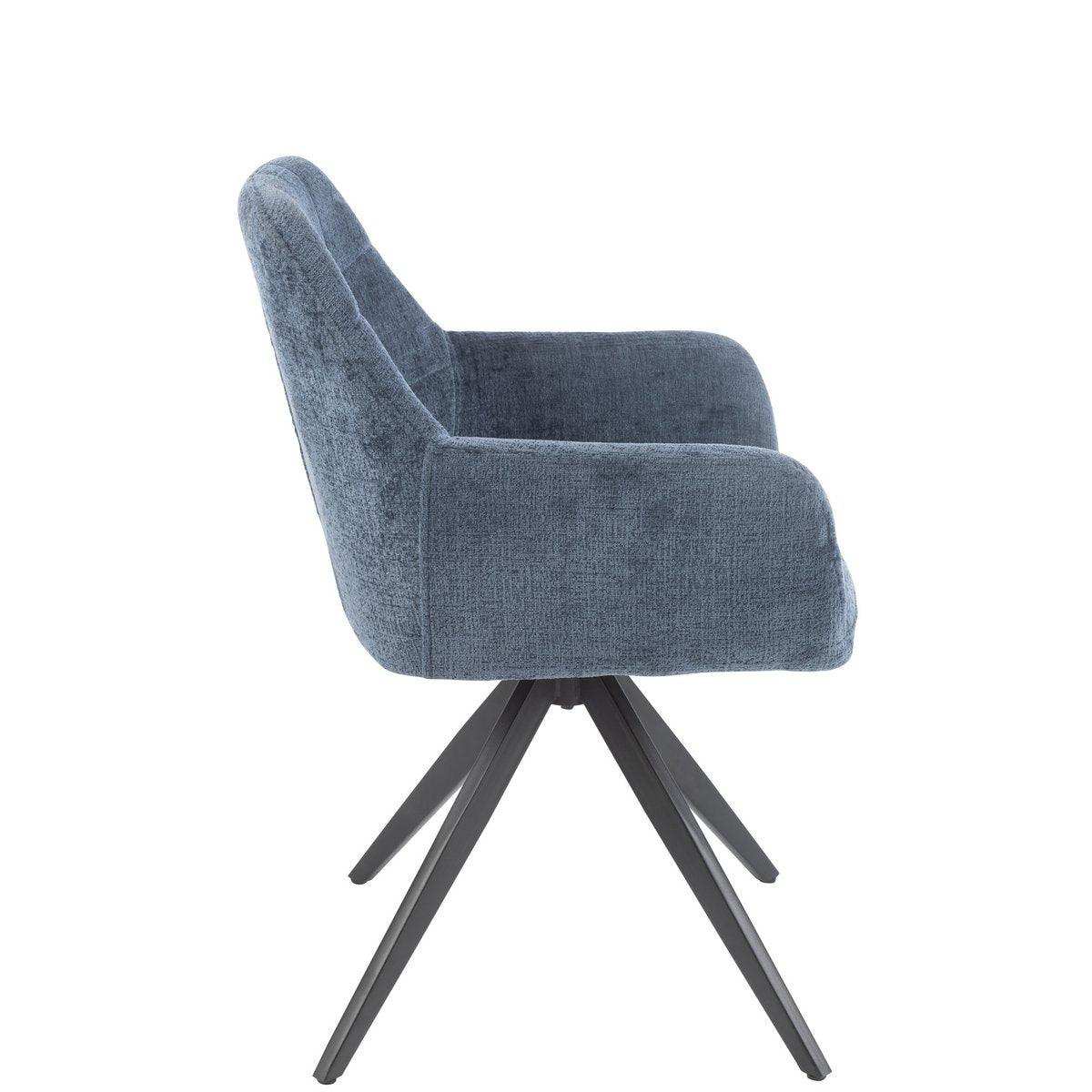 J-Line Stuhl Louna Eisen/Acryl Blau - HomeDesign Knaus