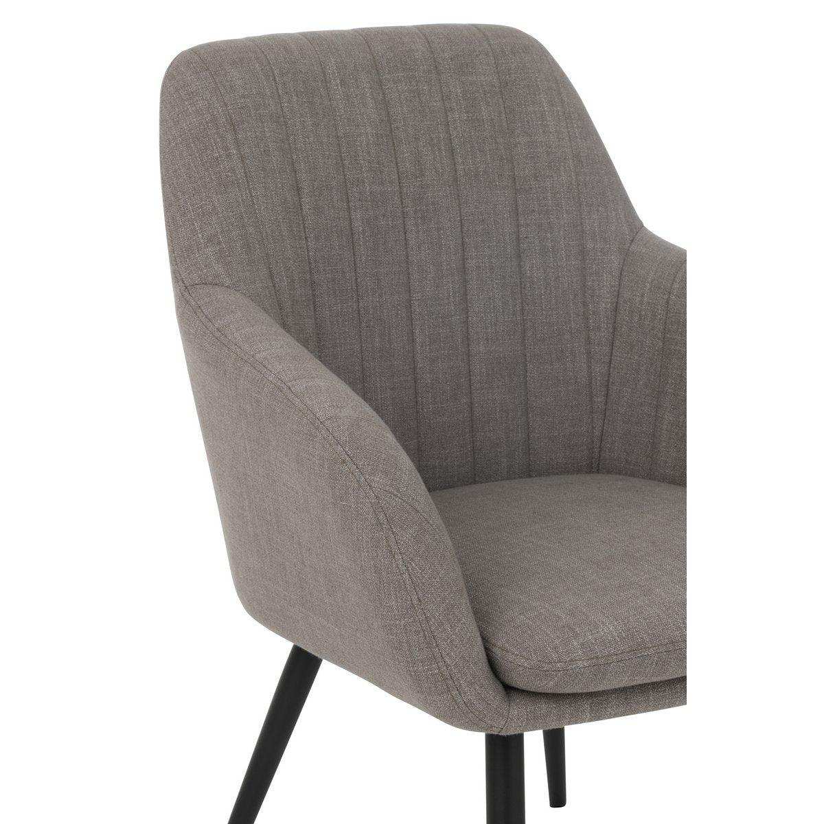 J-Line Stuhl Miles Stahl/Schaum Grau - HomeDesign Knaus