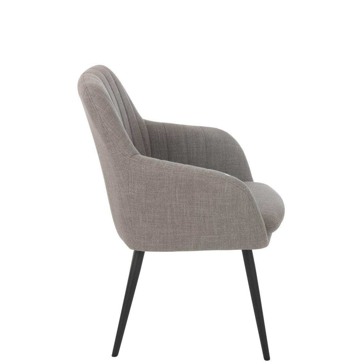 J-Line Stuhl Miles Stahl/Schaum Grau - HomeDesign Knaus