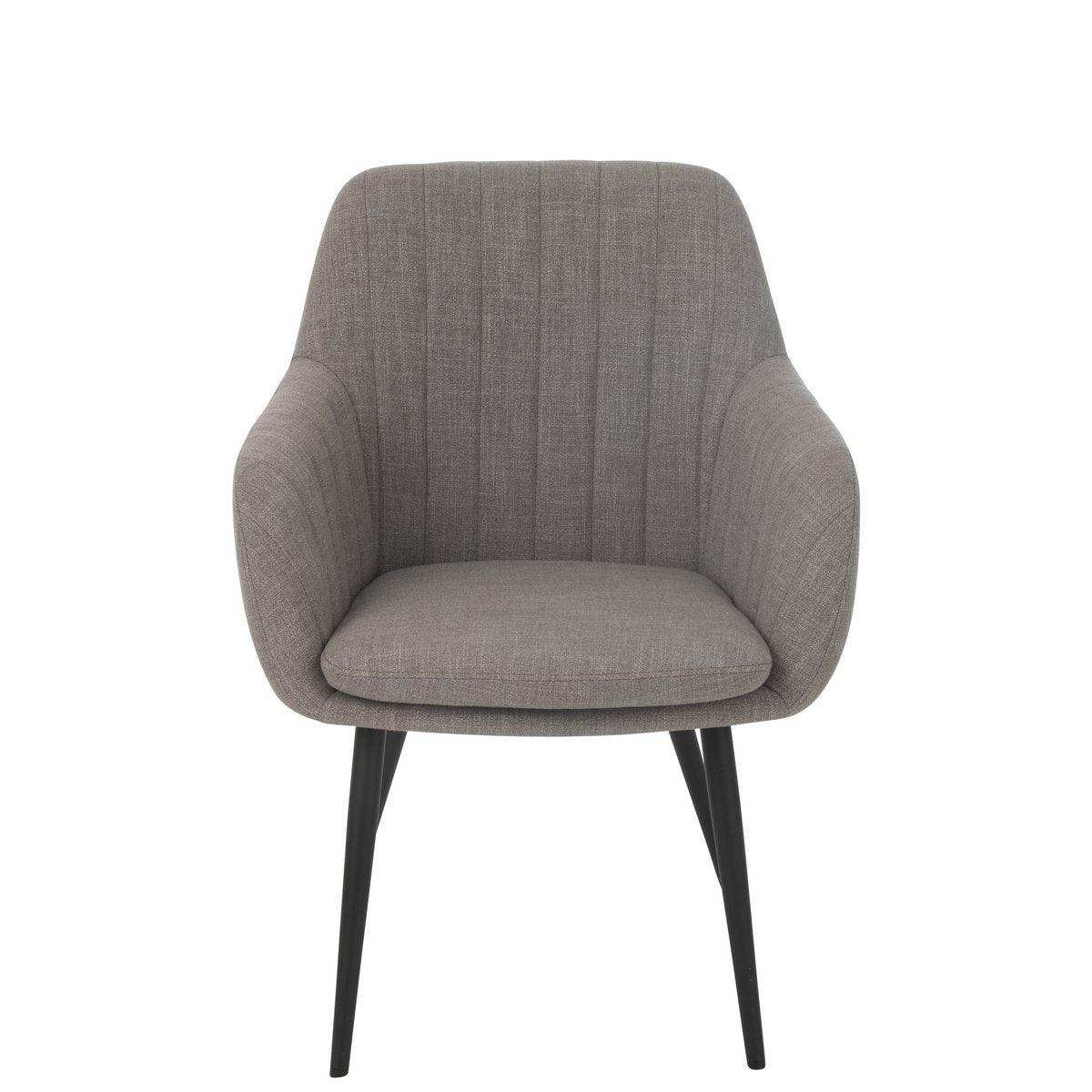 J-Line Stuhl Miles Stahl/Schaum Grau - HomeDesign Knaus