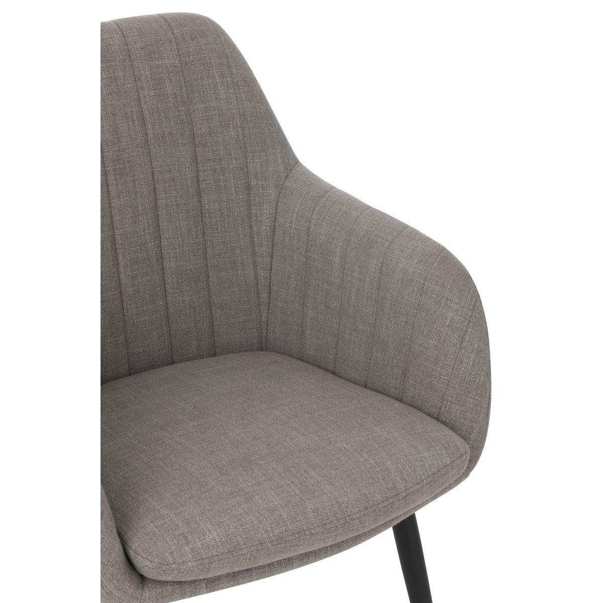 J-Line Stuhl Miles Stahl/Schaum Grau - HomeDesign Knaus