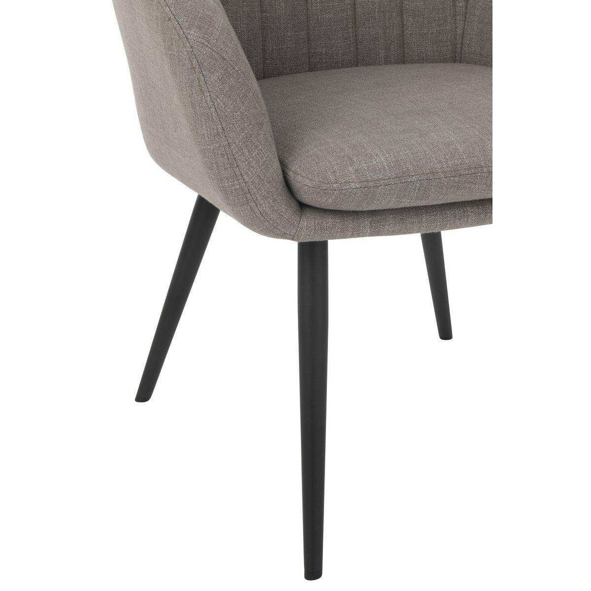 J-Line Stuhl Miles Stahl/Schaum Grau - HomeDesign Knaus