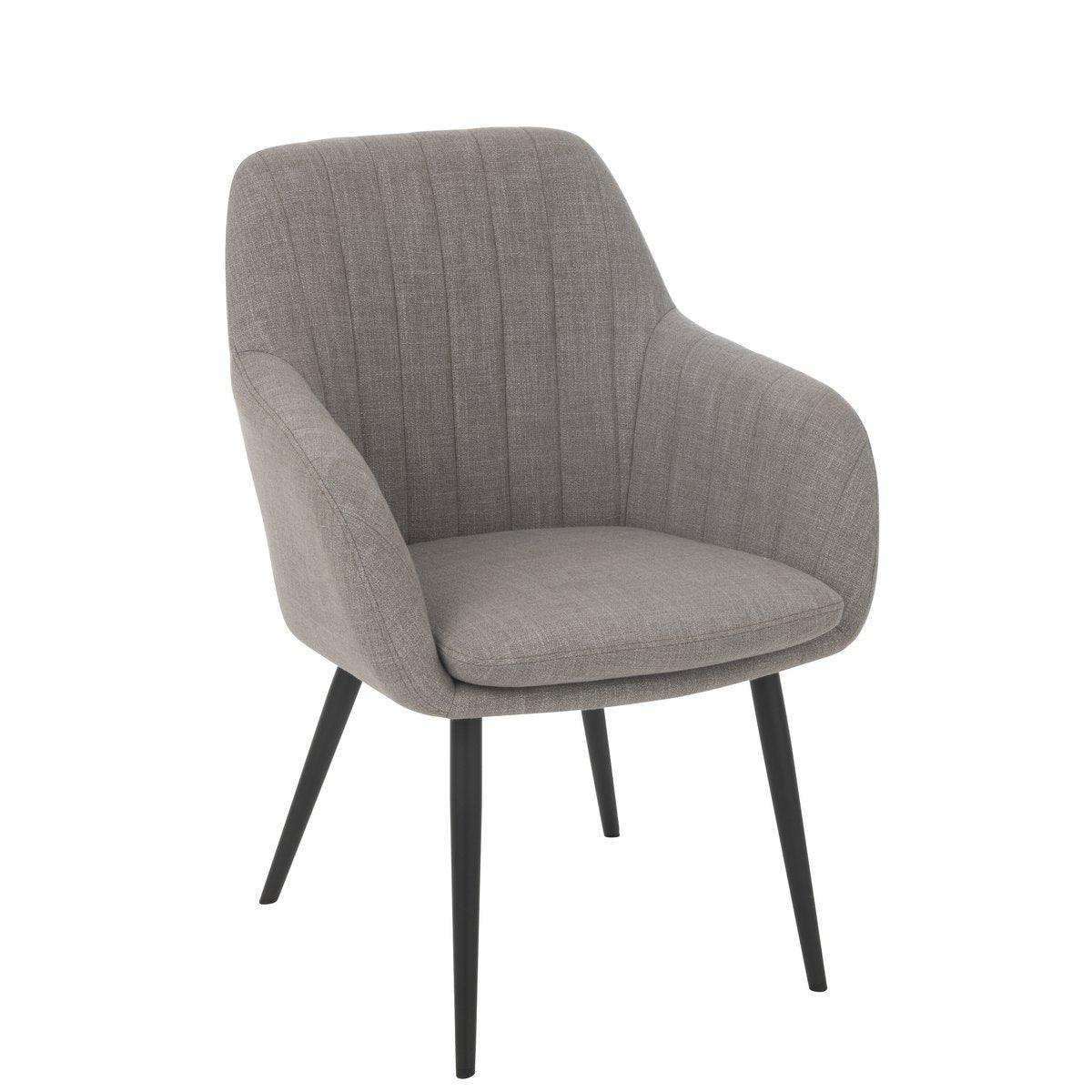 J-Line Stuhl Miles Stahl/Schaum Grau - HomeDesign Knaus