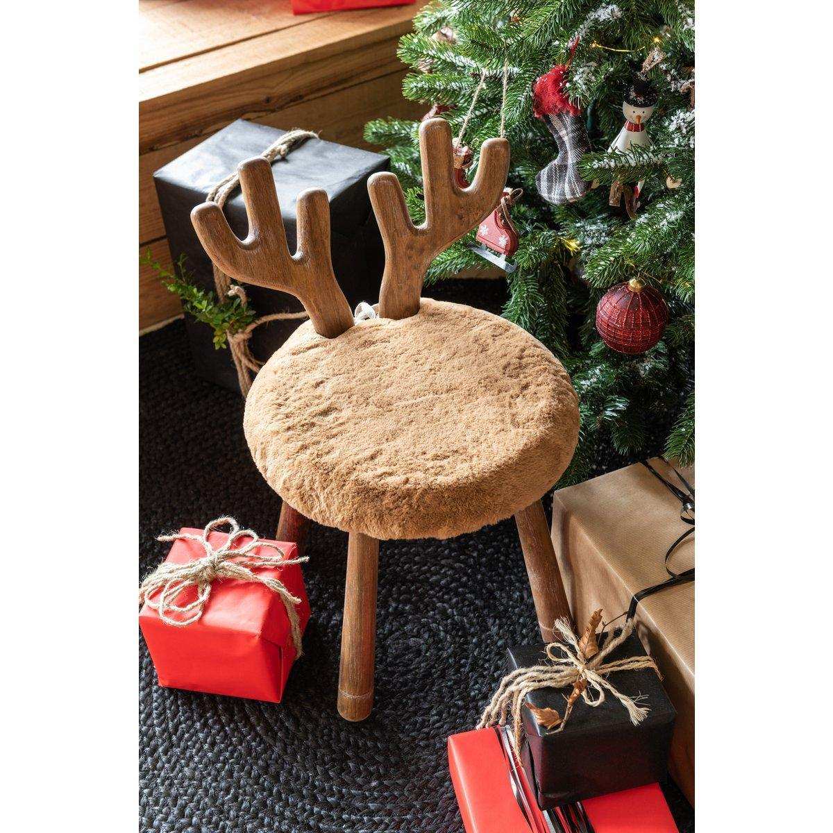 J-Line Stuhl Ohrhirschholz Natur - HomeDesign Knaus