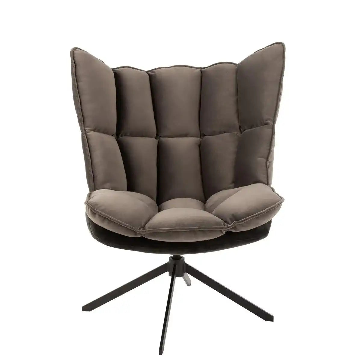 J-Line Stuhl Relax Kissen auf Gestell - Textil/Metall - Grau - HomeDesign Knaus