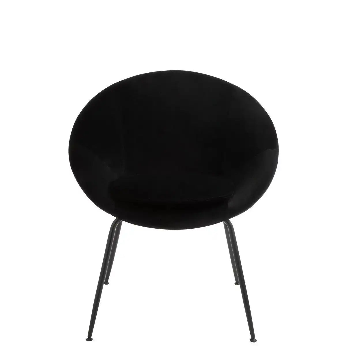 J-Line Stuhl Round - Metall/Textil - Schwarz - HomeDesign Knaus