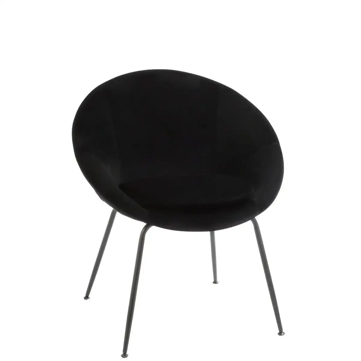J-Line Stuhl Round - Metall/Textil - Schwarz - HomeDesign Knaus