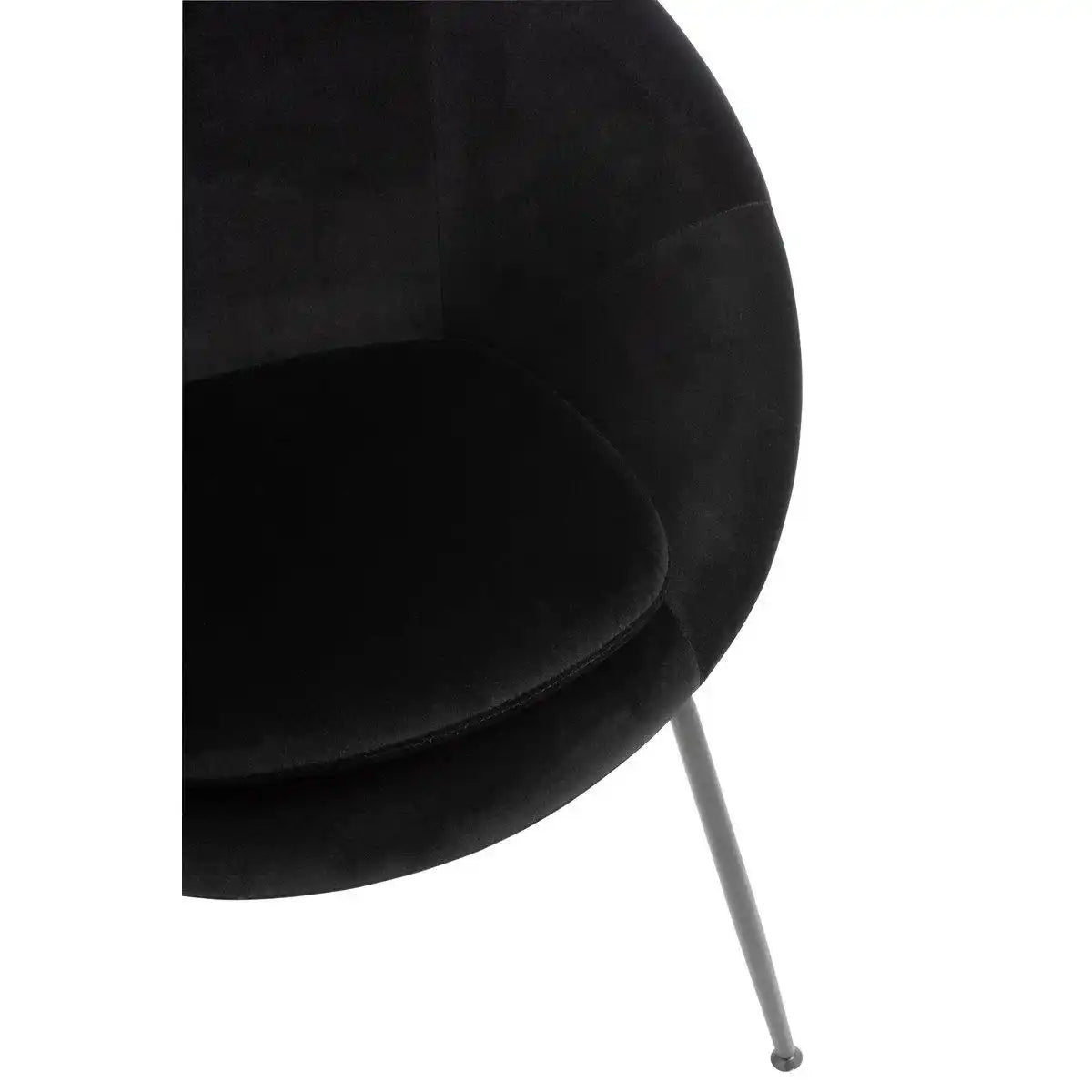 J-Line Stuhl Round - Metall/Textil - Schwarz - HomeDesign Knaus