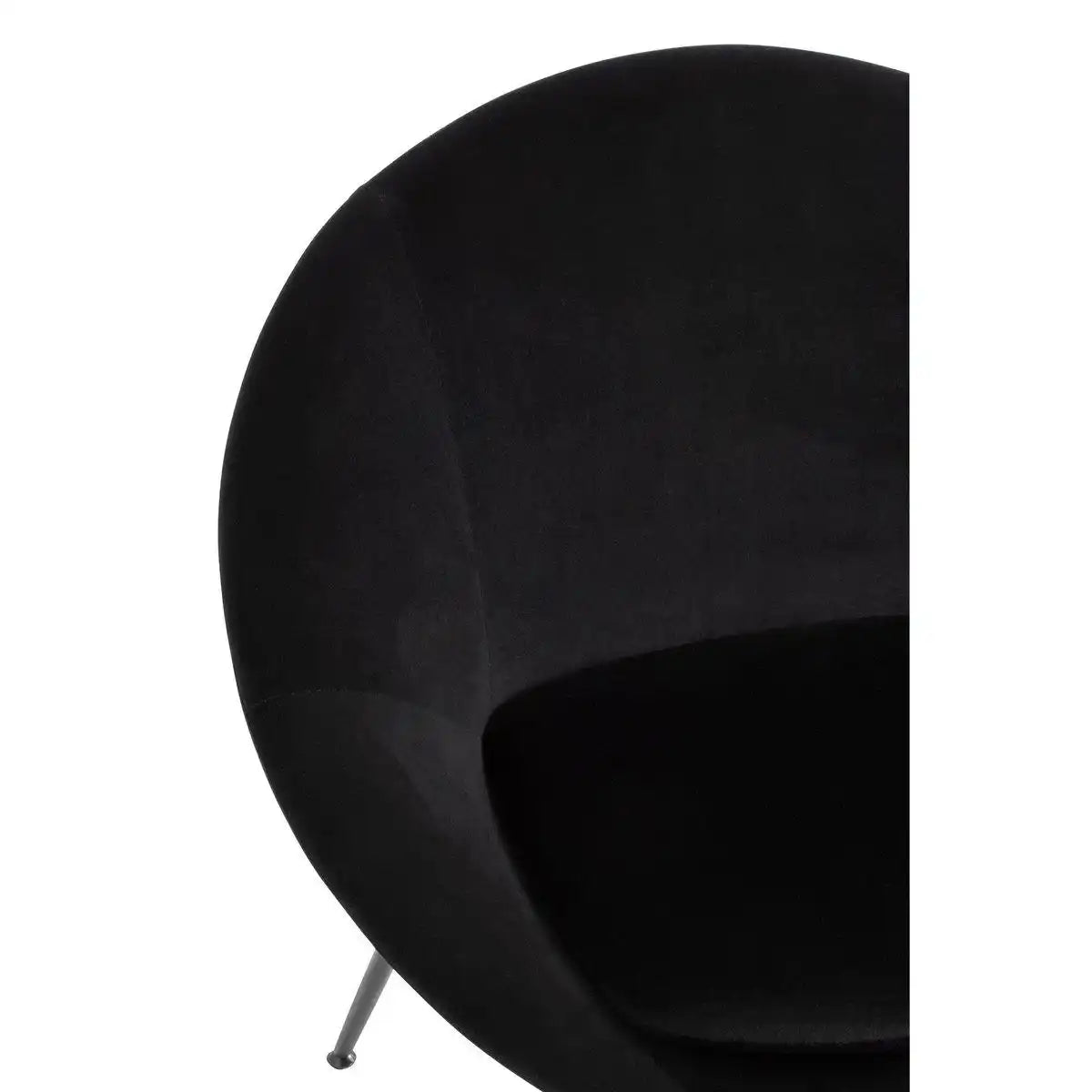 J-Line Stuhl Round - Metall/Textil - Schwarz - HomeDesign Knaus