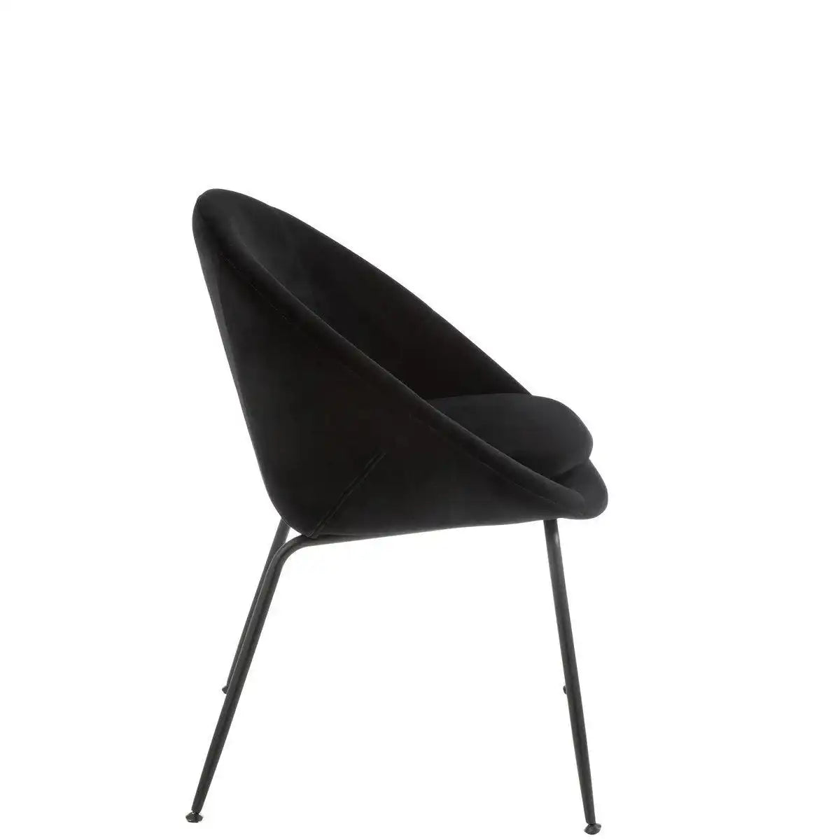 J-Line Stuhl Round - Metall/Textil - Schwarz - HomeDesign Knaus