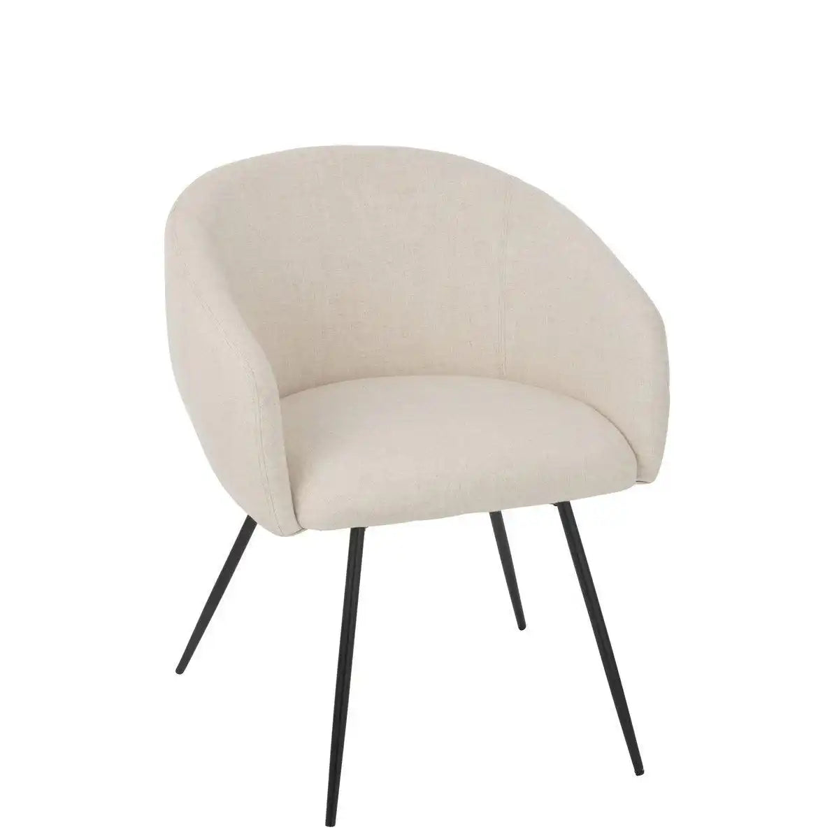 J-Line Stuhl Wales Stahl/Schaum Elfenbein - HomeDesign Knaus