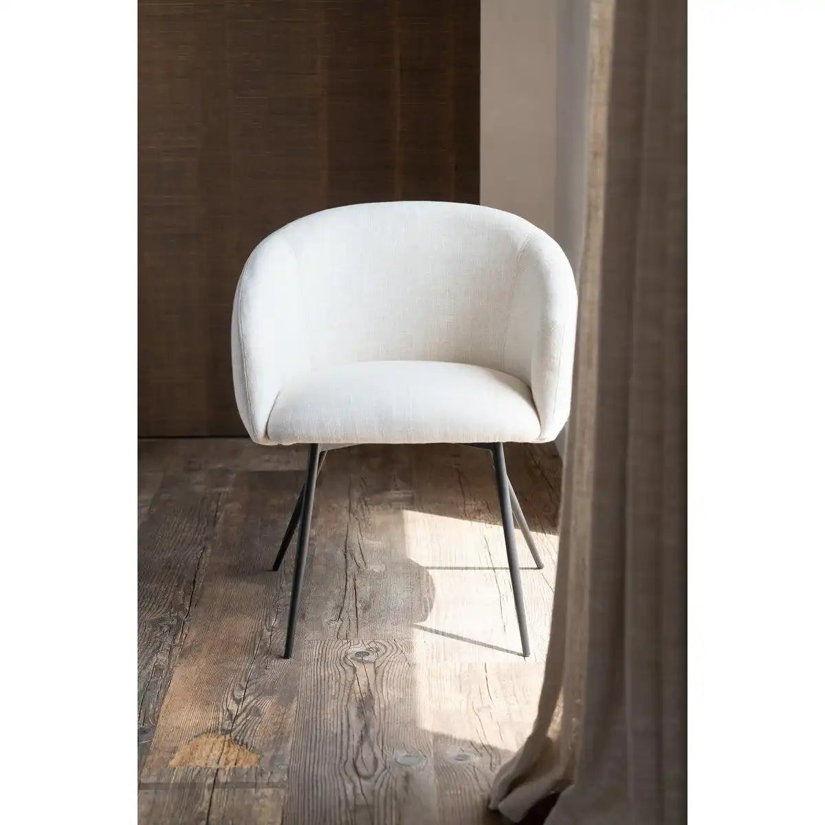 J-Line Stuhl Wales Stahl/Schaum Elfenbein - HomeDesign Knaus