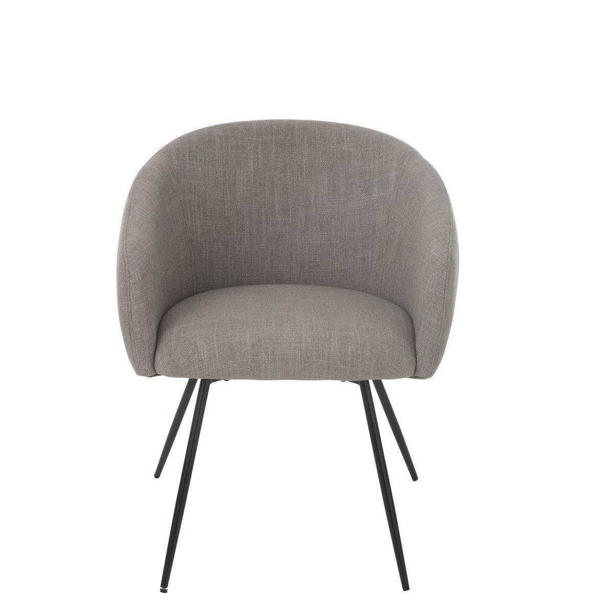 J-Line Stuhl Wales Stahl/Schaum Grau - HomeDesign Knaus