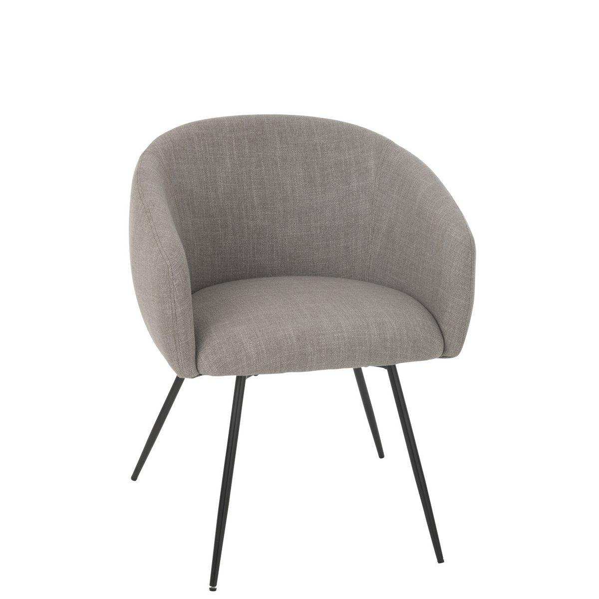 J-Line Stuhl Wales Stahl/Schaum Grau - HomeDesign Knaus