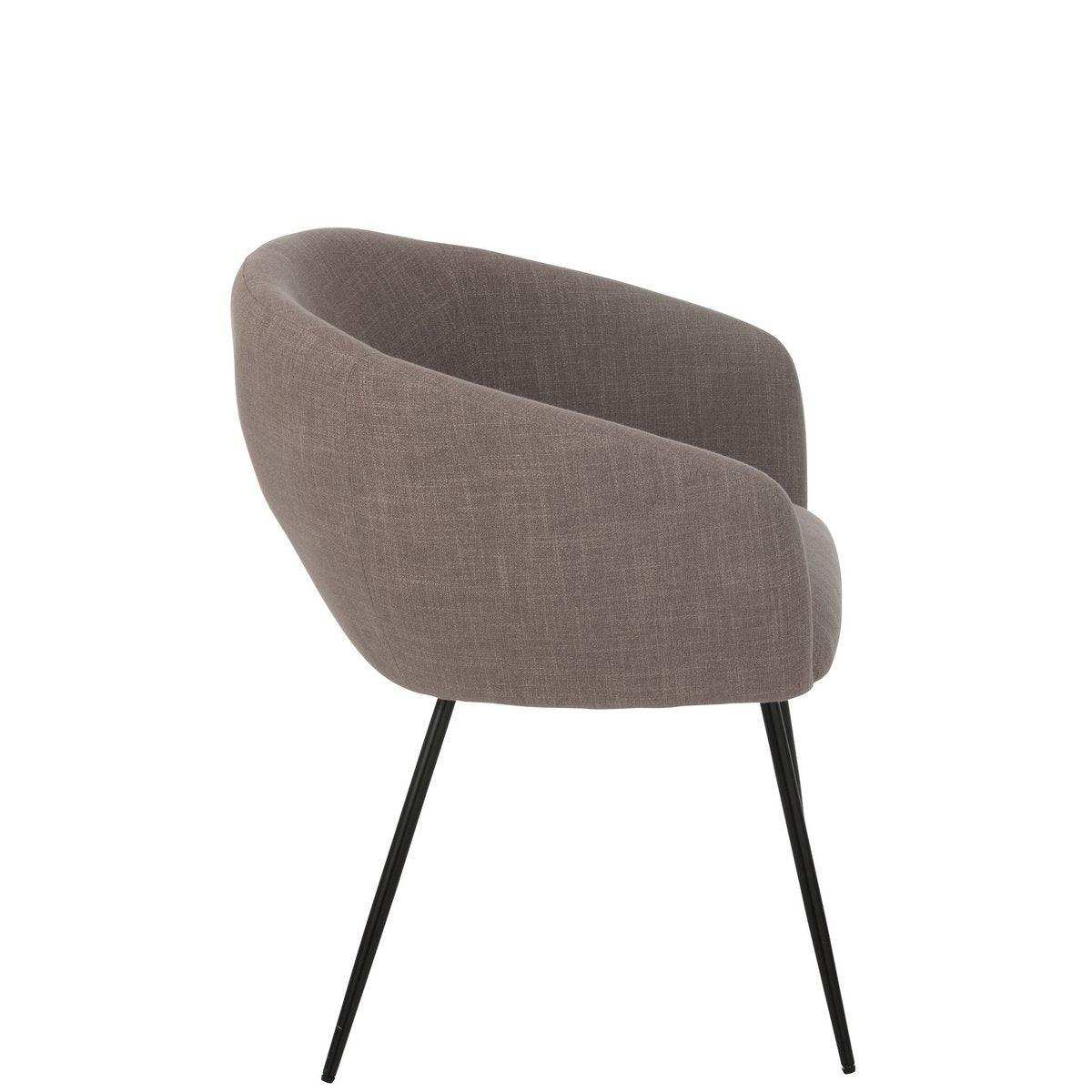 J-Line Stuhl Wales Stahl/Schaum Taupe - HomeDesign Knaus