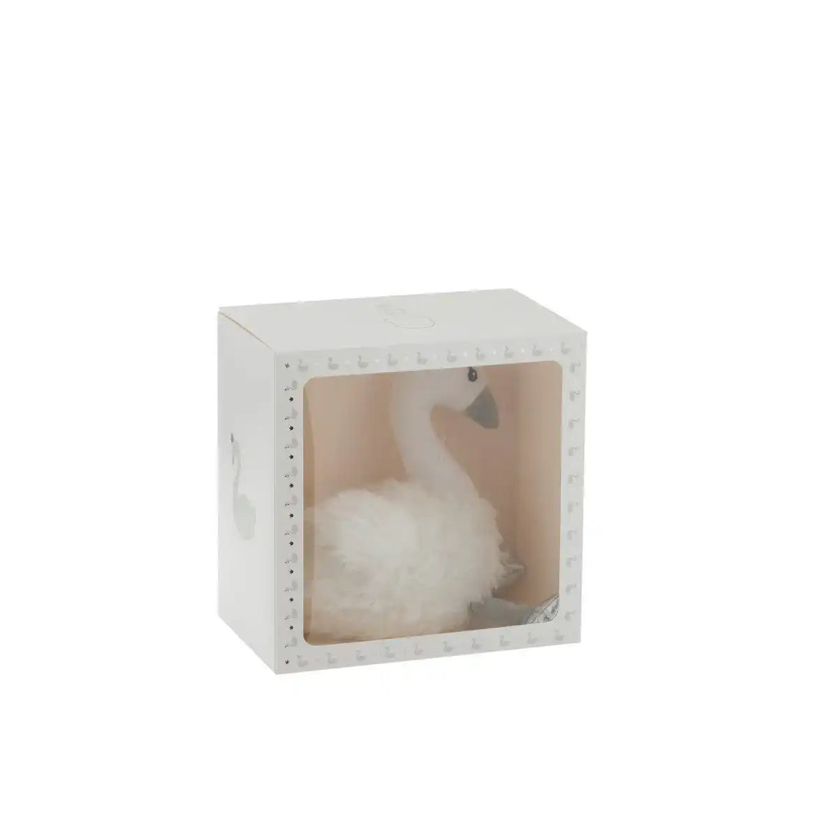 J-Line Swan Plüsch Weiß/Grau/Silber Medium - HomeDesign Knaus