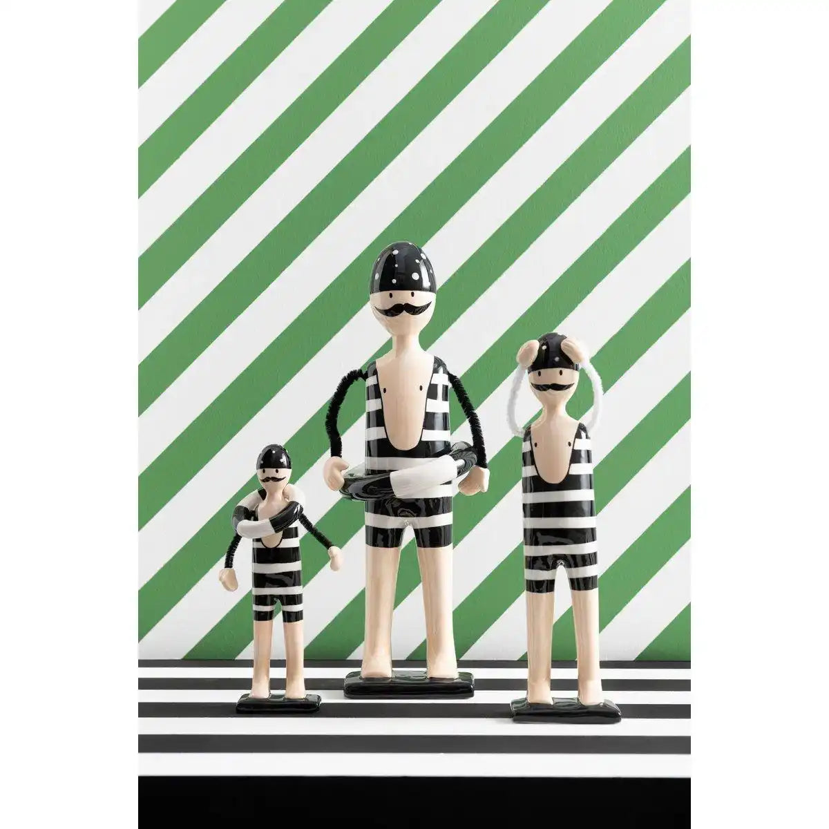 J-Line Swimmer Buoy Stripes Dolomite Black/White Small - HomeDesign Knaus