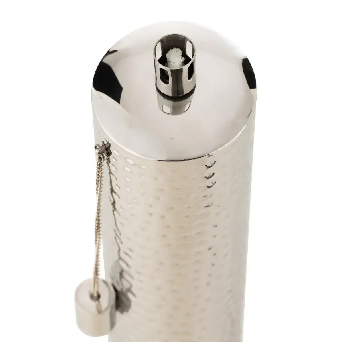 J-Line Taschenlampe Tiffany Edelstahl Silber Extragroß - HomeDesign Knaus
