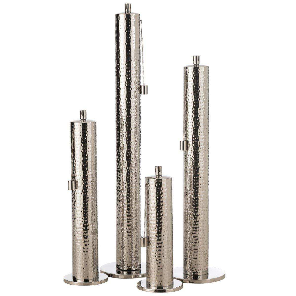 J-Line Taschenlampe Tiffany Edelstahl Silber Extragroß - HomeDesign Knaus