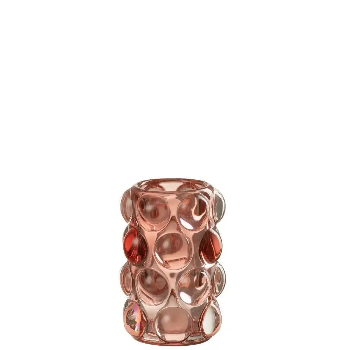 J-Line Teelichthalter Bollie Glas Rot - HomeDesign Knaus