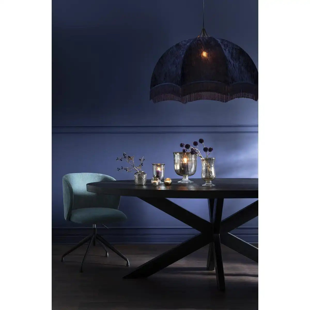 J-Line Teelichthalter Branch Round Glass Smoke - HomeDesign Knaus