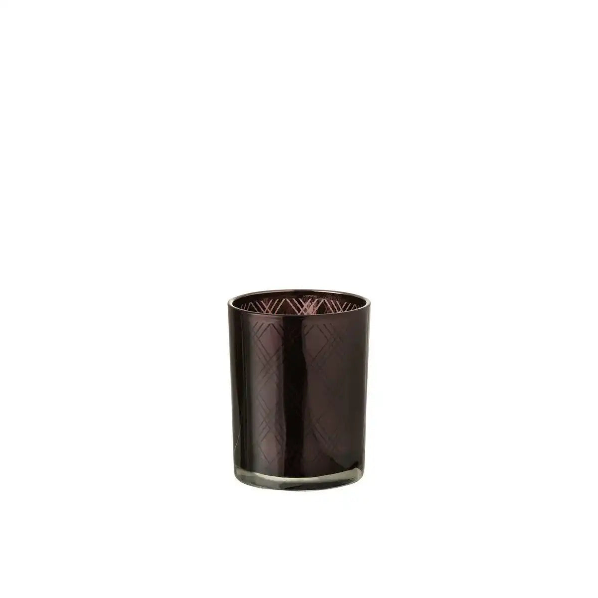 J-Line Teelichthalter Diamond - Glas - Dunkelviolett - Mittel - - HomeDesign Knaus