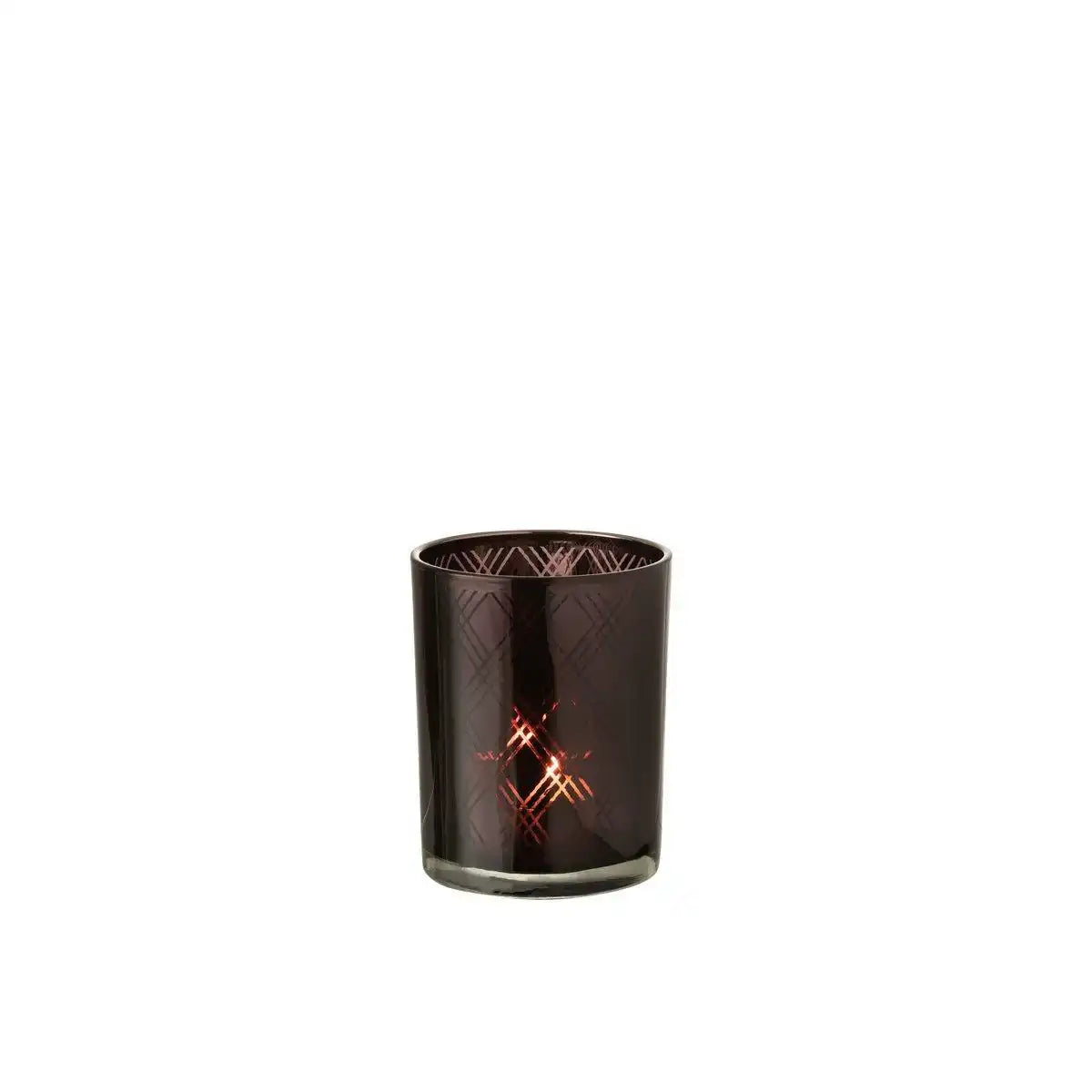 J-Line Teelichthalter Diamond - Glas - Dunkelviolett - Mittel - - HomeDesign Knaus