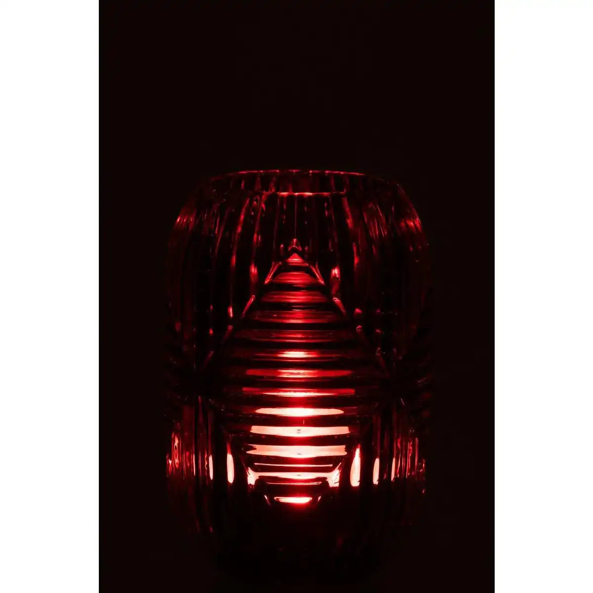 J-Line Teelichthalter High Lines - Glas - Rot - HomeDesign Knaus