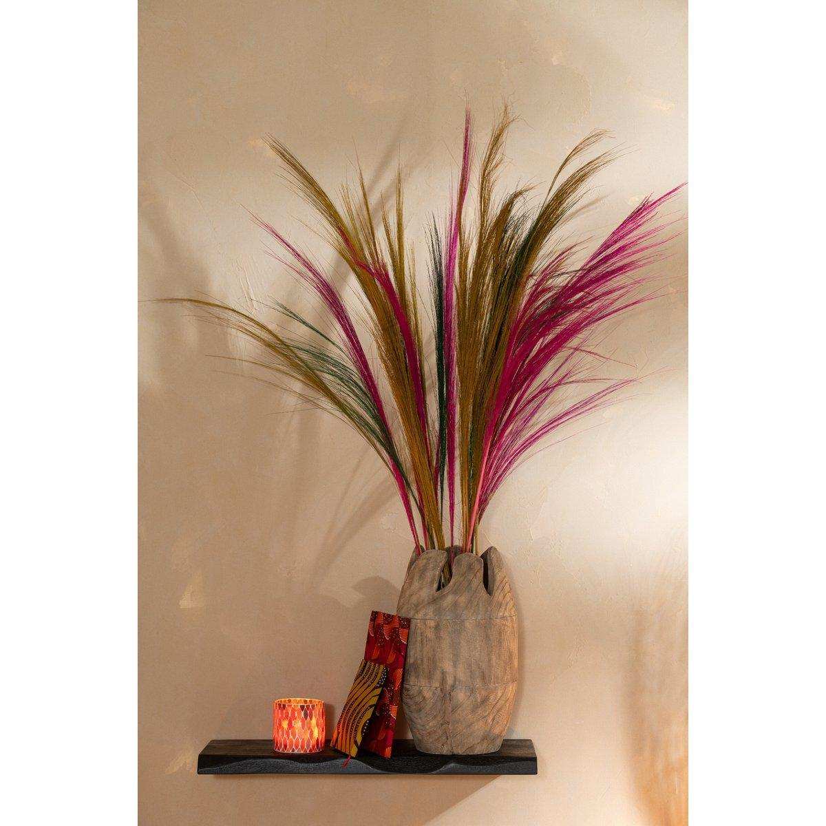J-Line Teelichthalter Mosaikblatt Glas Rot/Orange Klein - HomeDesign Knaus