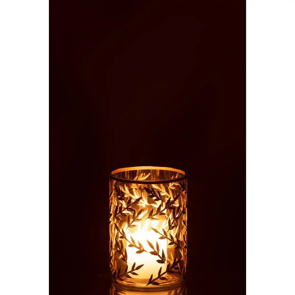 J-Line Teelichthalter Wheat - Glas - Gold/Transparent - klein - HomeDesign Knaus