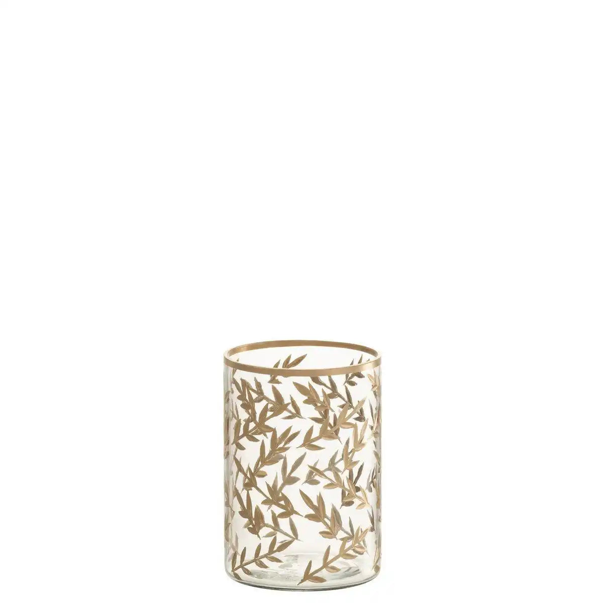 J-Line Teelichthalter Wheat - Glas - Gold/Transparent - klein - HomeDesign Knaus