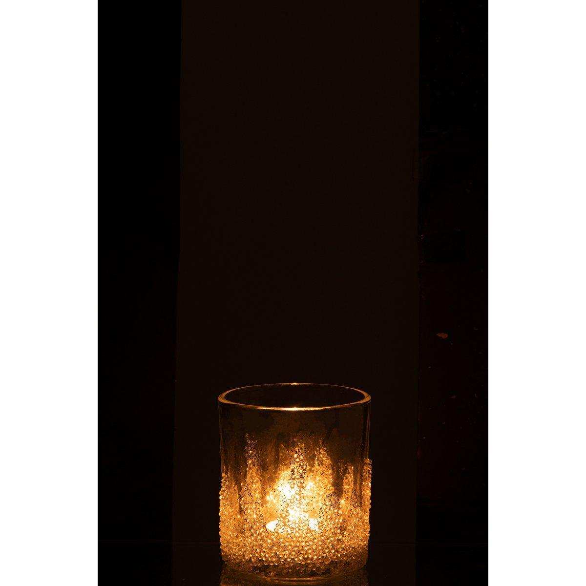 J-Line Teelichthalter, Zuckerboden, Glas, fertig, mittelgroß - HomeDesign Knaus