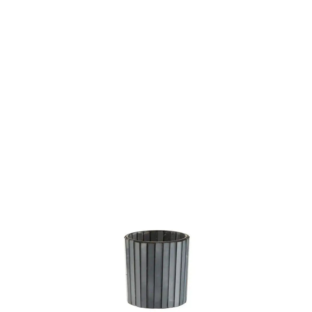 J-Line Teelichthalter Zylinder - Glas - Blaugrau - klein - 3 Stück - HomeDesign Knaus