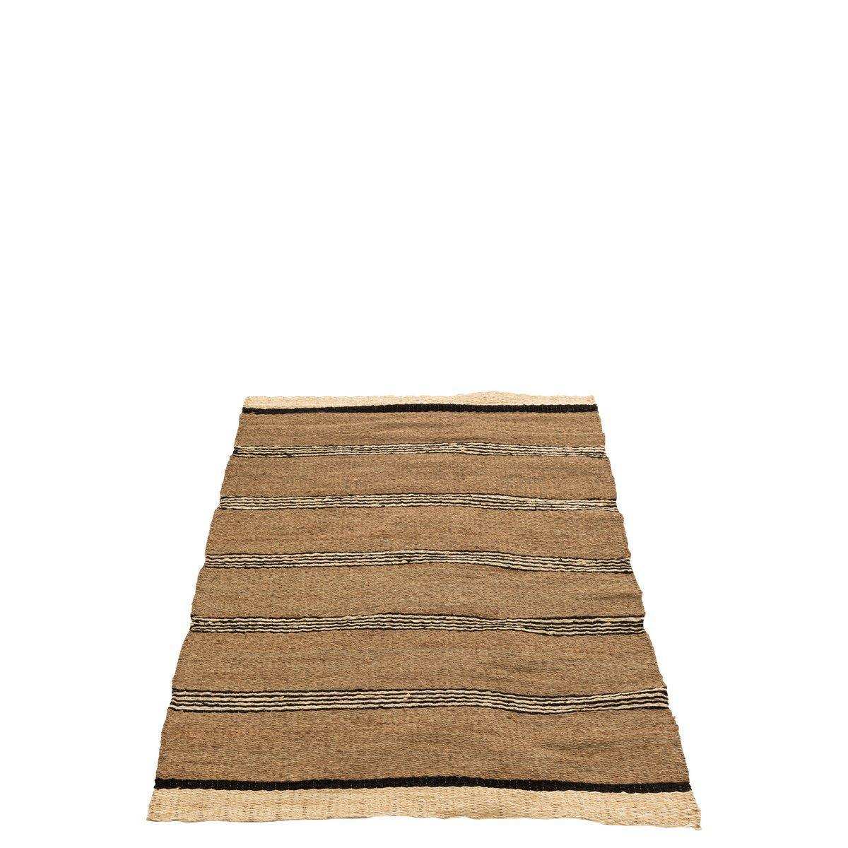 J-Line Teppich geflochten – Seegras-Palmblatt – natur/schwarz - HomeDesign Knaus