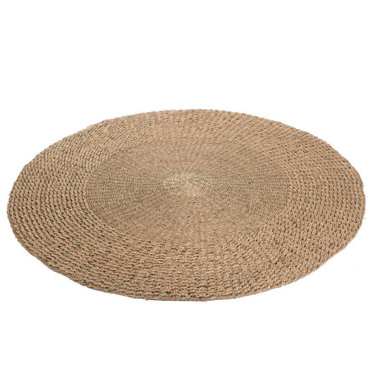 J-Line Teppich rund geflochten – Seegras – natur - HomeDesign Knaus