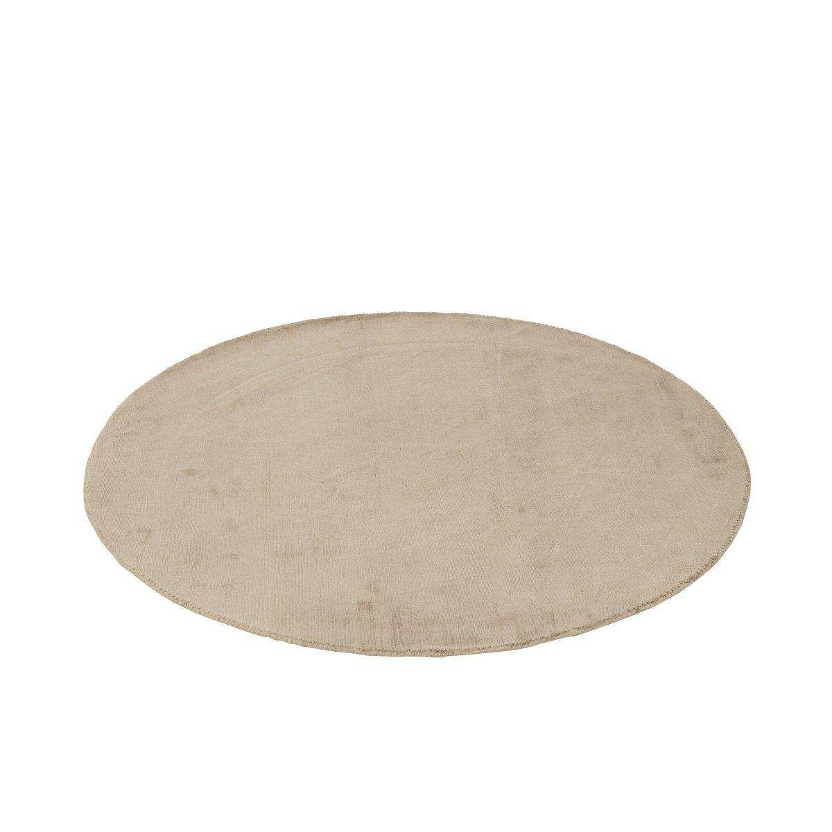 J-Line Teppich Rund Handgefertigt - Viskose - Beige - HomeDesign Knaus