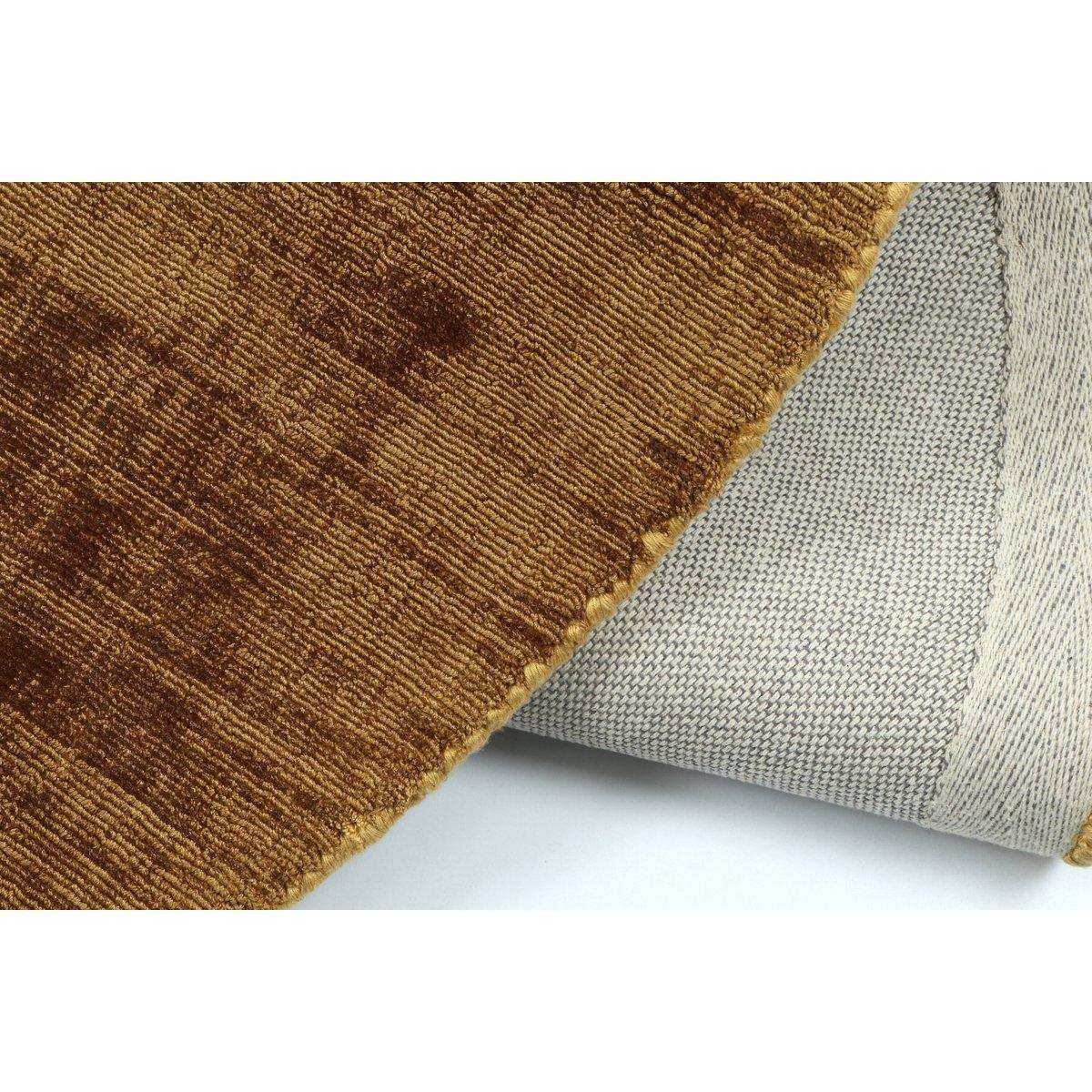 J-Line Teppich Rund Handgefertigt - Viskose - Braun - HomeDesign Knaus