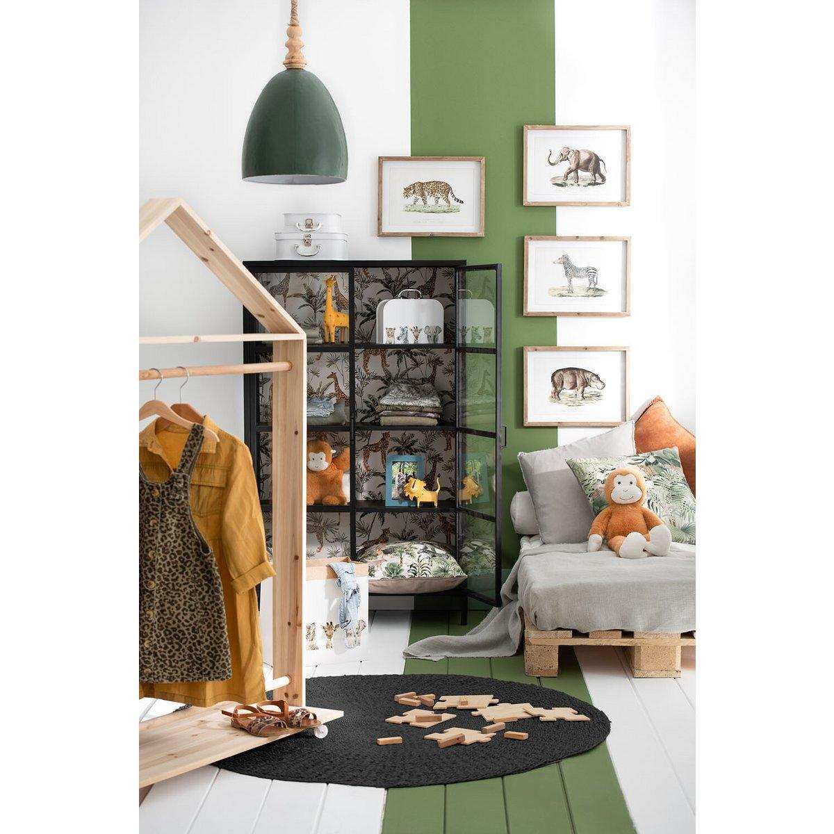 J-Line Teppich Rund - Teppich - Jute - Schwarz - HomeDesign Knaus