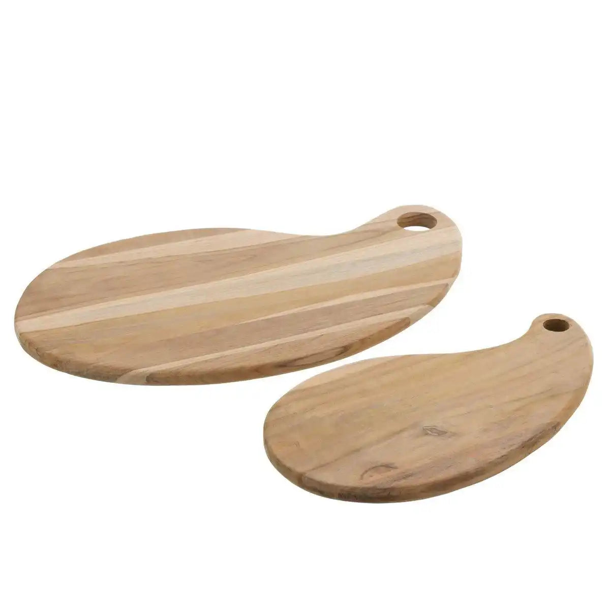 J-Line Terong Teak Schneidebrett – Holz – Natur – L - HomeDesign Knaus