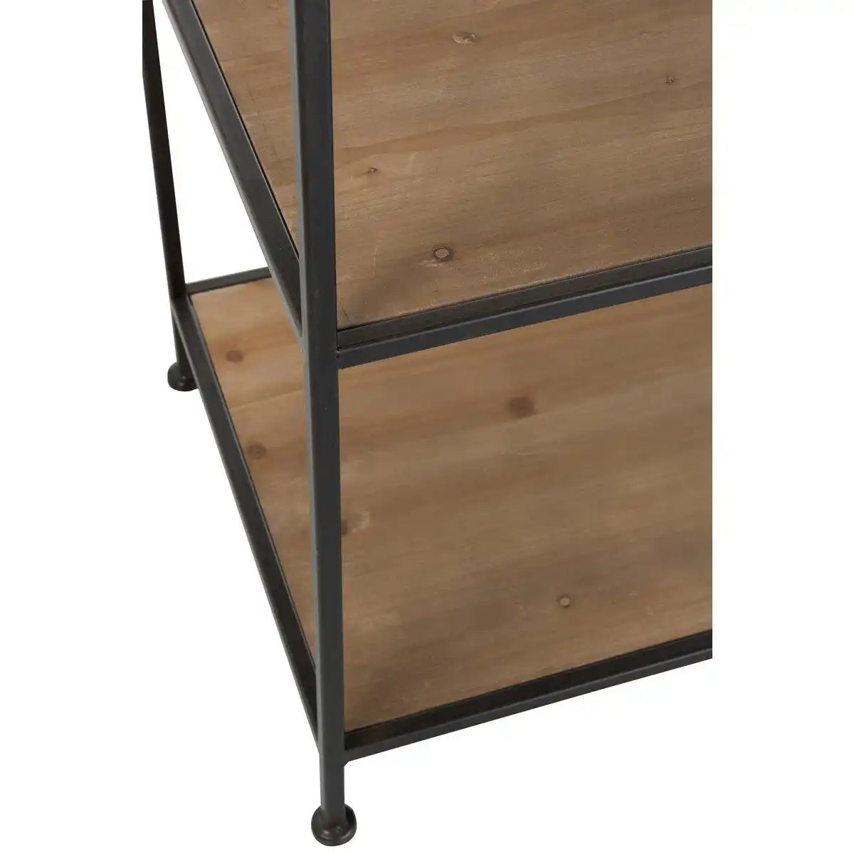 J-Line Textilregal Metall/Holz Schwarz - HomeDesign Knaus