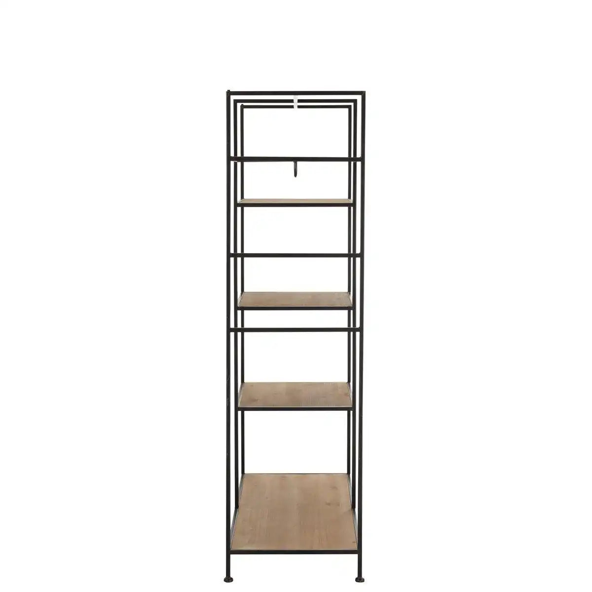 J-Line Textilregal Metall/Holz Schwarz - HomeDesign Knaus
