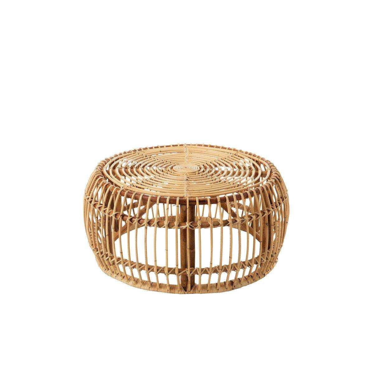 J-Line Tisch Ana Rond – Rattan – Natur - HomeDesign Knaus