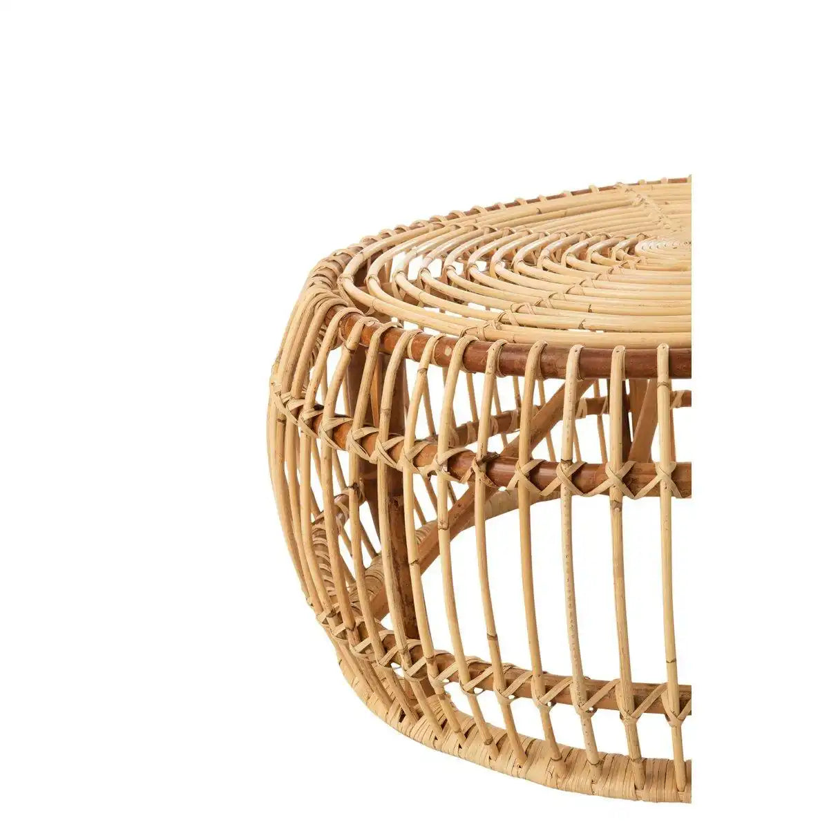 J-Line Tisch Ana Rond – Rattan – Natur - HomeDesign Knaus