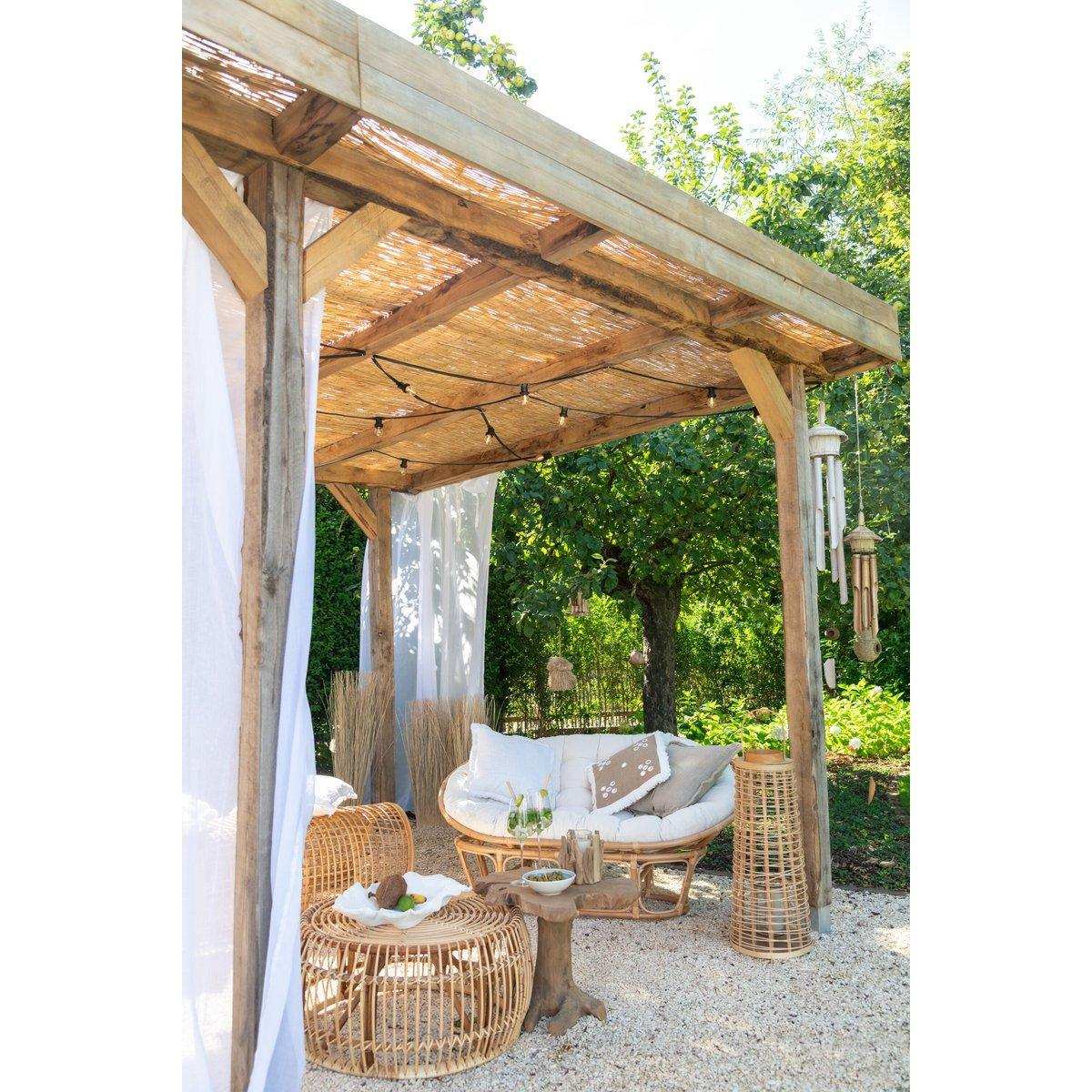J-Line Tisch Ana Rond – Rattan – Natur - HomeDesign Knaus