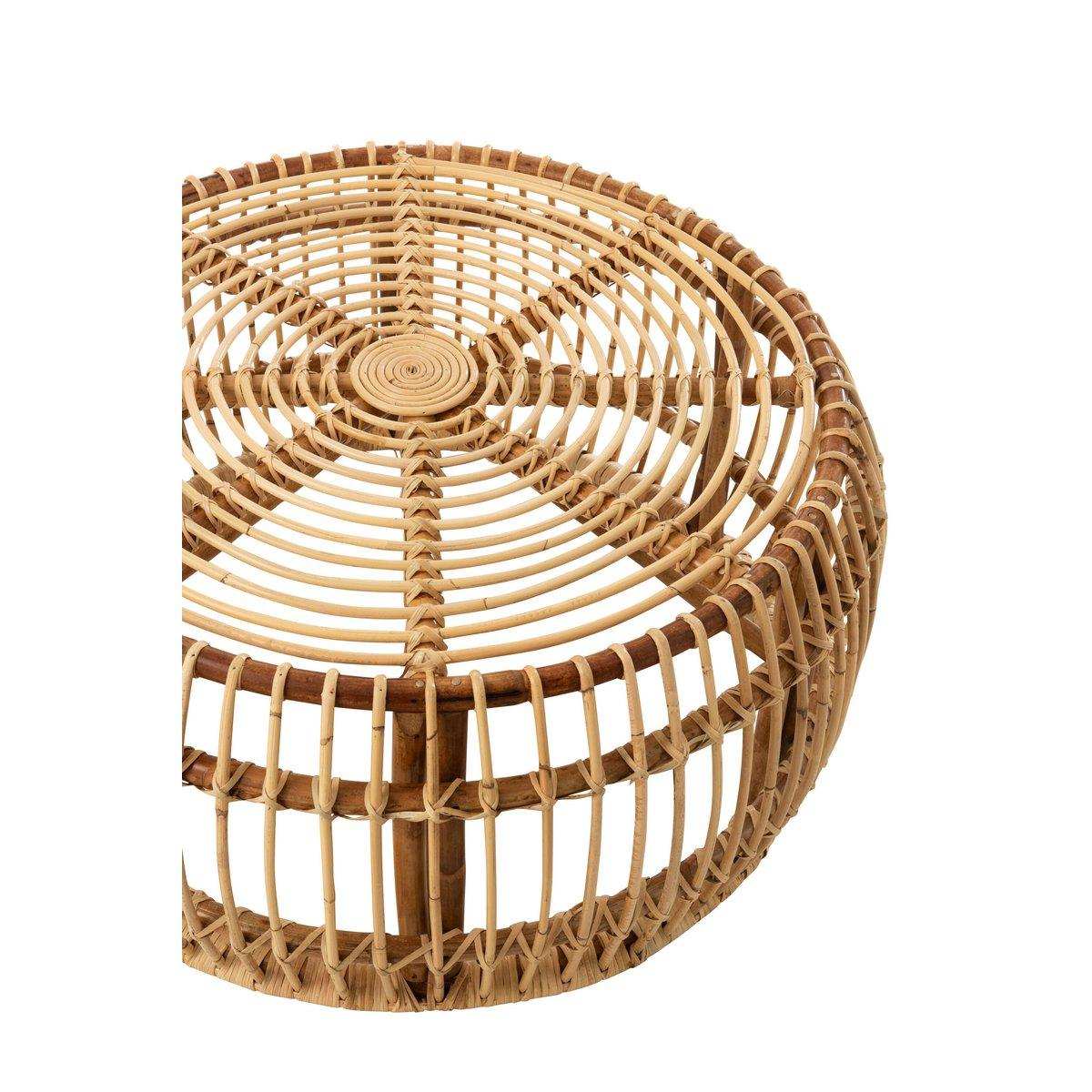 J-Line Tisch Ana Rond – Rattan – Natur - HomeDesign Knaus